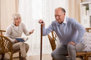 Elderly Man hurting due to arthritis pain